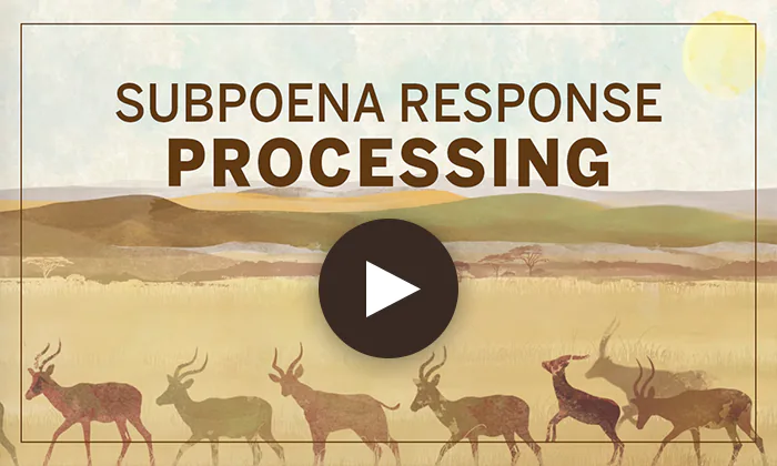 Subpoena Response Processing